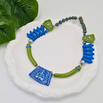 Verdant Azure Temple Necklace