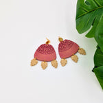 Terracotta Bloom Leaf Earrings