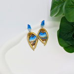 Crystal Horizon Geode Earrings