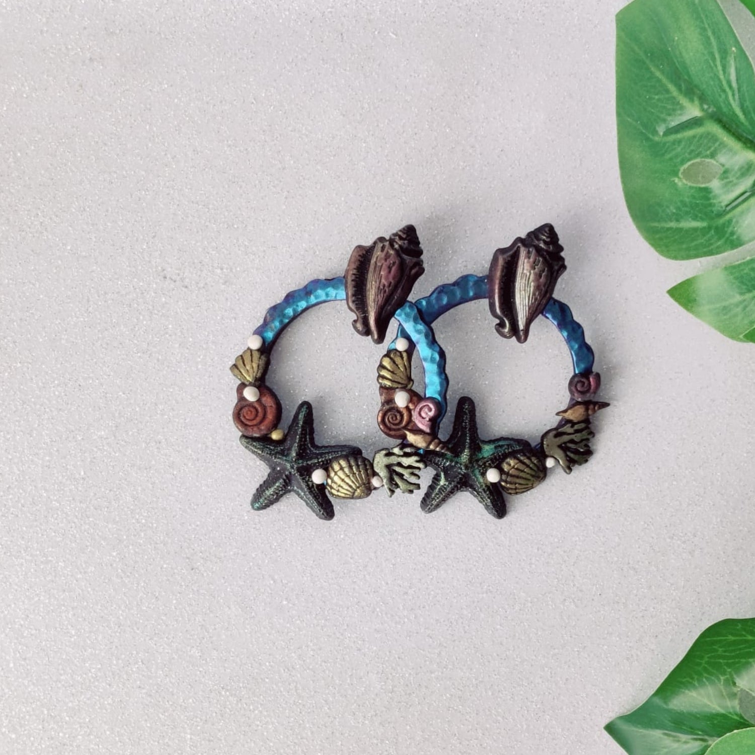 Ocean Treasures Hoop Earrings