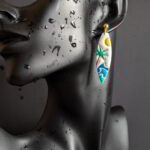 Handmade Tropical Escape Polymer Clay Earrings with Palm Trees, Waves, and Sunny Skies Design